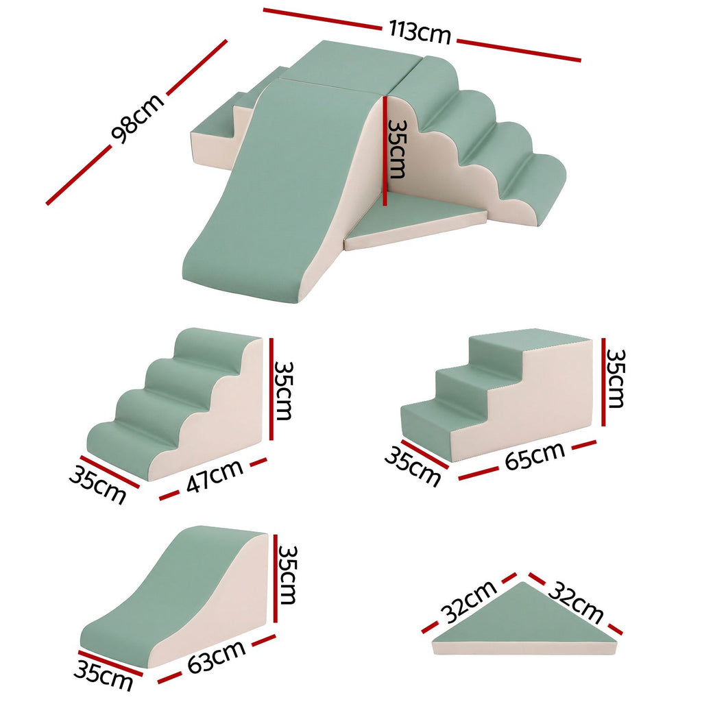 Keezi Kids Climbing Blocks 4-Piece Foam Toddler Playset Soft Indoor