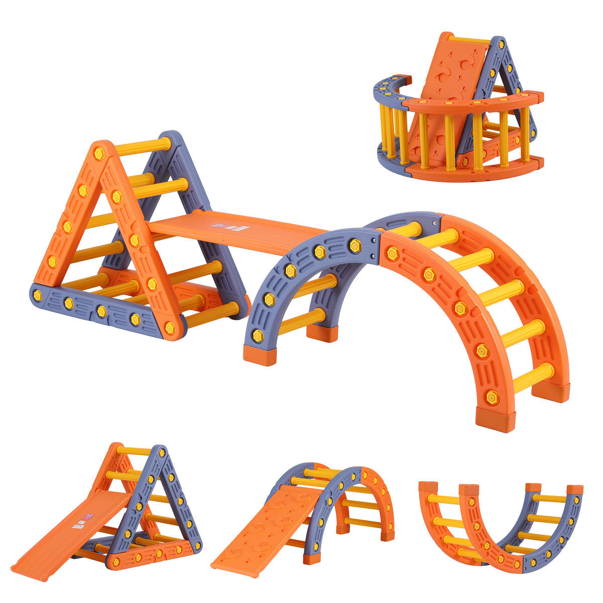 Keezi Kids Climbing Frame Set With Slide Indoor Outdoor Toddler Toys