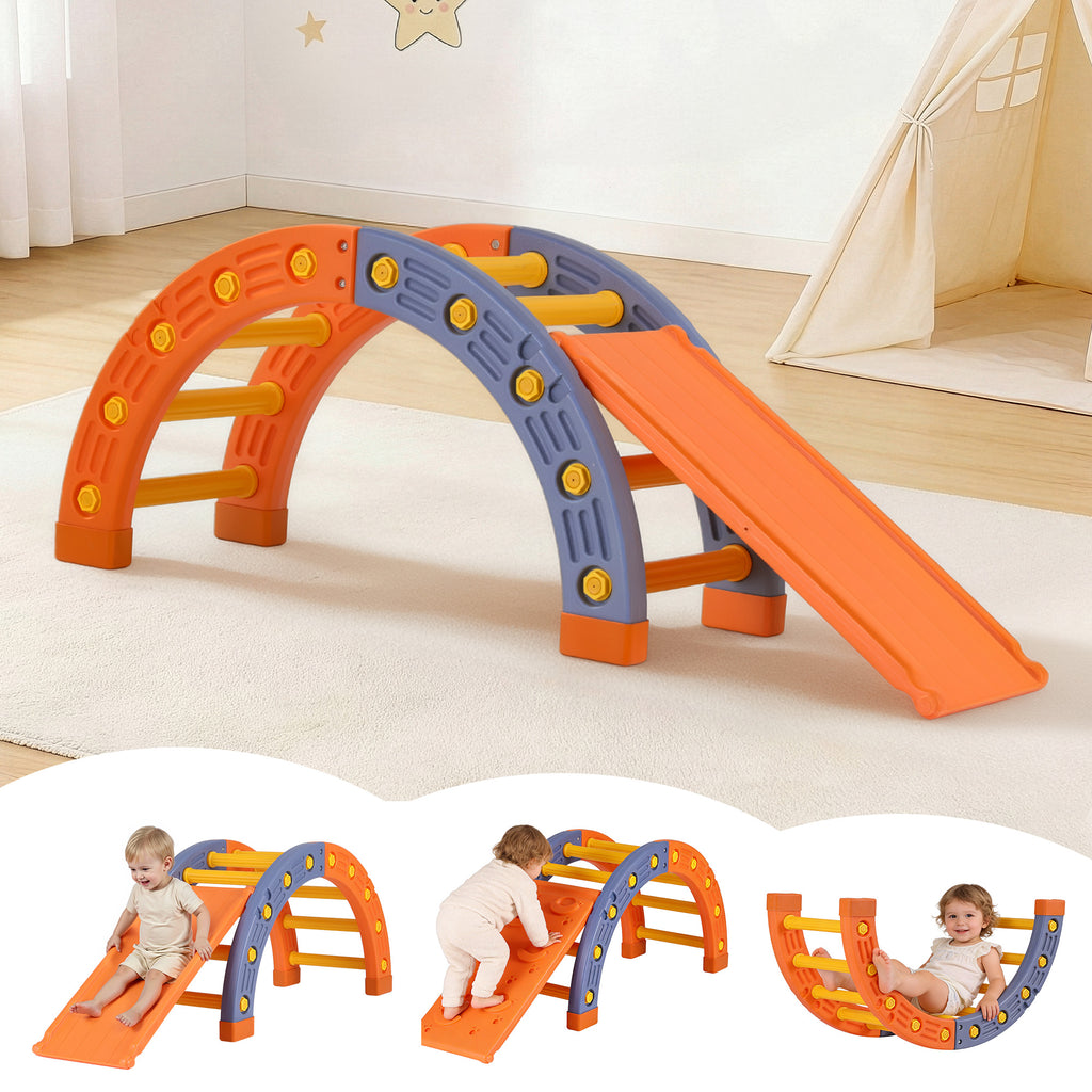 Keezi Kids Climbing Frame Set With Slide Indoor Outdoor Toddler Toys