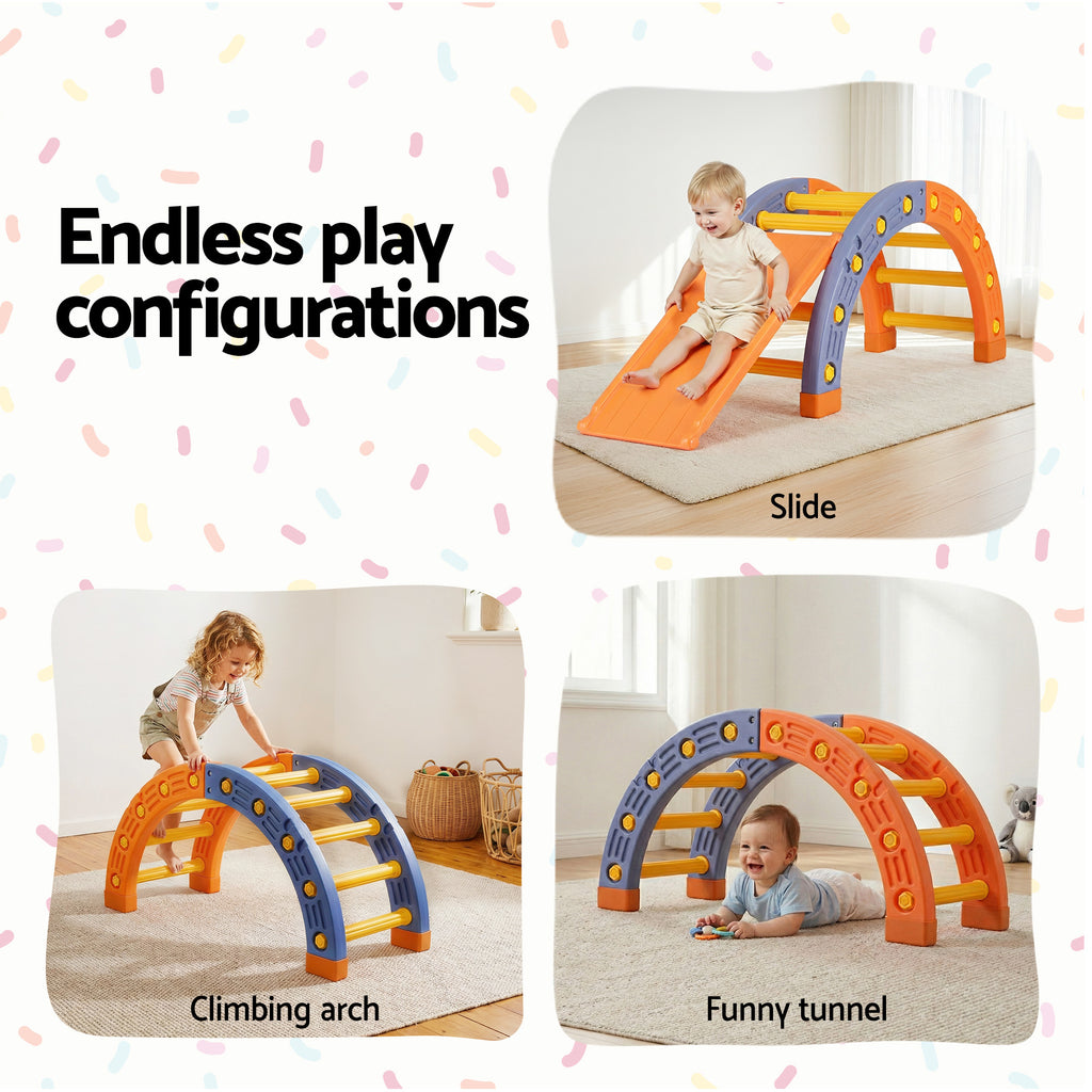 Keezi Kids Climbing Frame Set With Slide Indoor Outdoor Toddler Toys