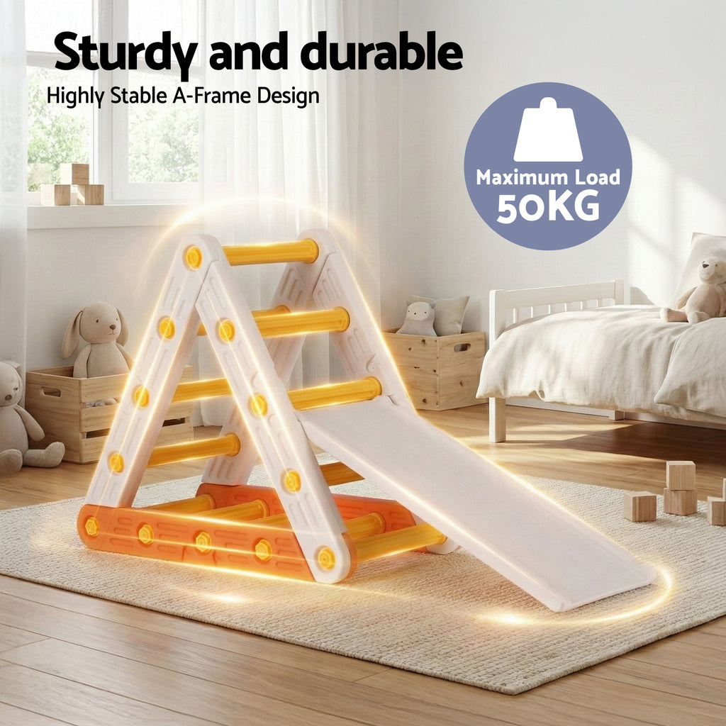 Keezi Kids Climbing Frame Set With Slide Indoor Outdoor Toddler Toys