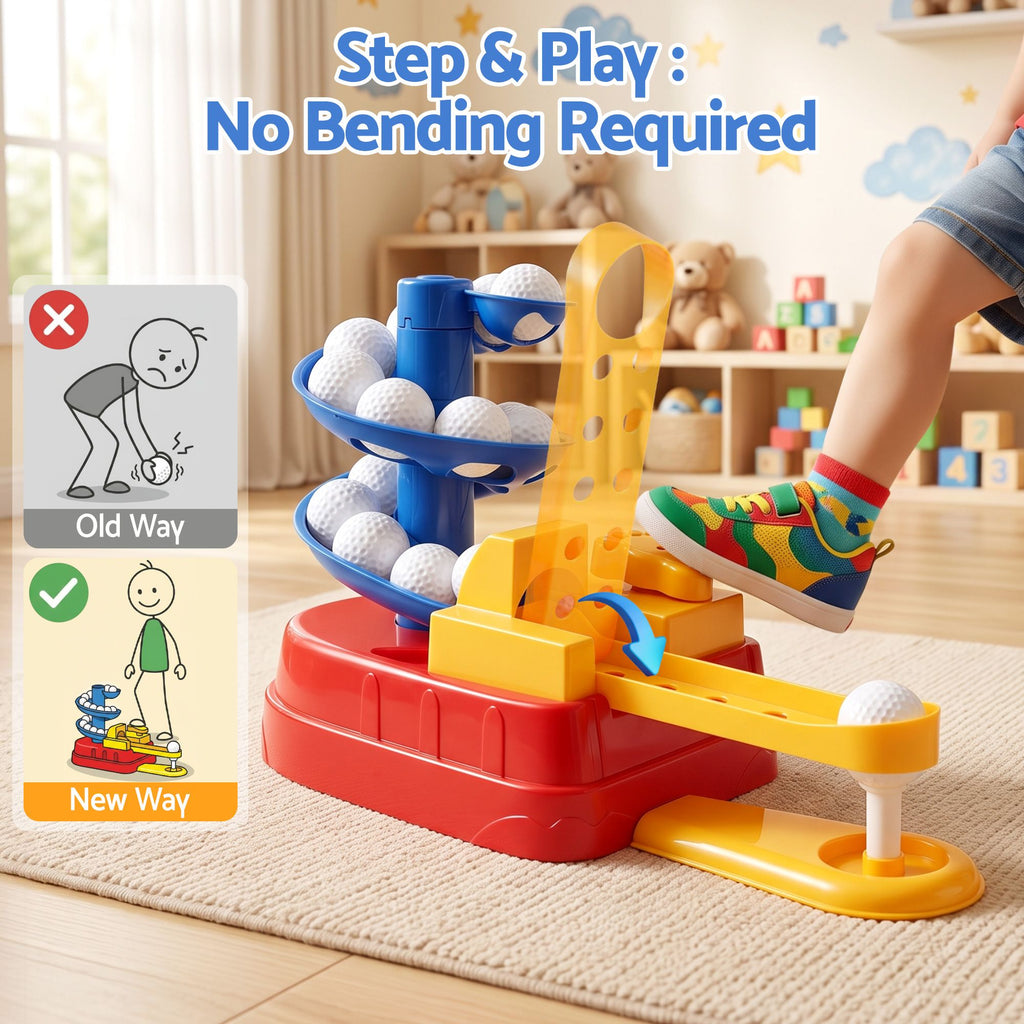 Keezi Golf Toy Set with Ball Launcher, Blue, photo 5 of 6