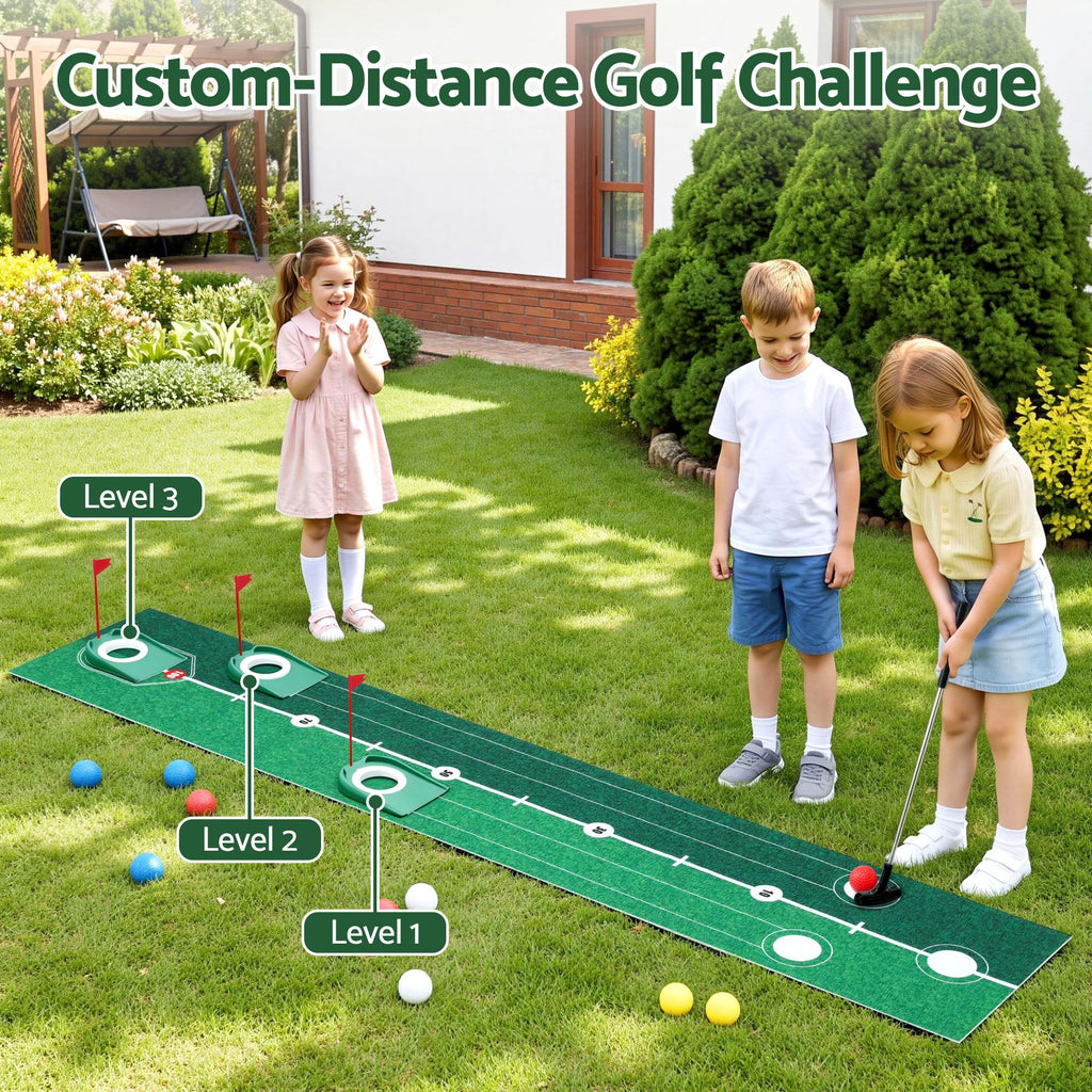 Keezi Kids Golf Putting Game Set with Golf Club