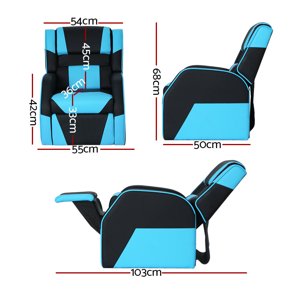 Keezi Kids Recliner Chair with Footrest, PU Leather