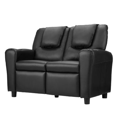 Keezi Kids Double Recliner Sofa, PU Leather