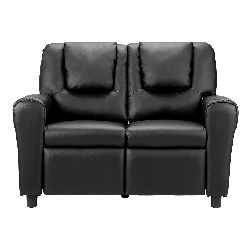 Keezi Kids Double Recliner Sofa, PU Leather
