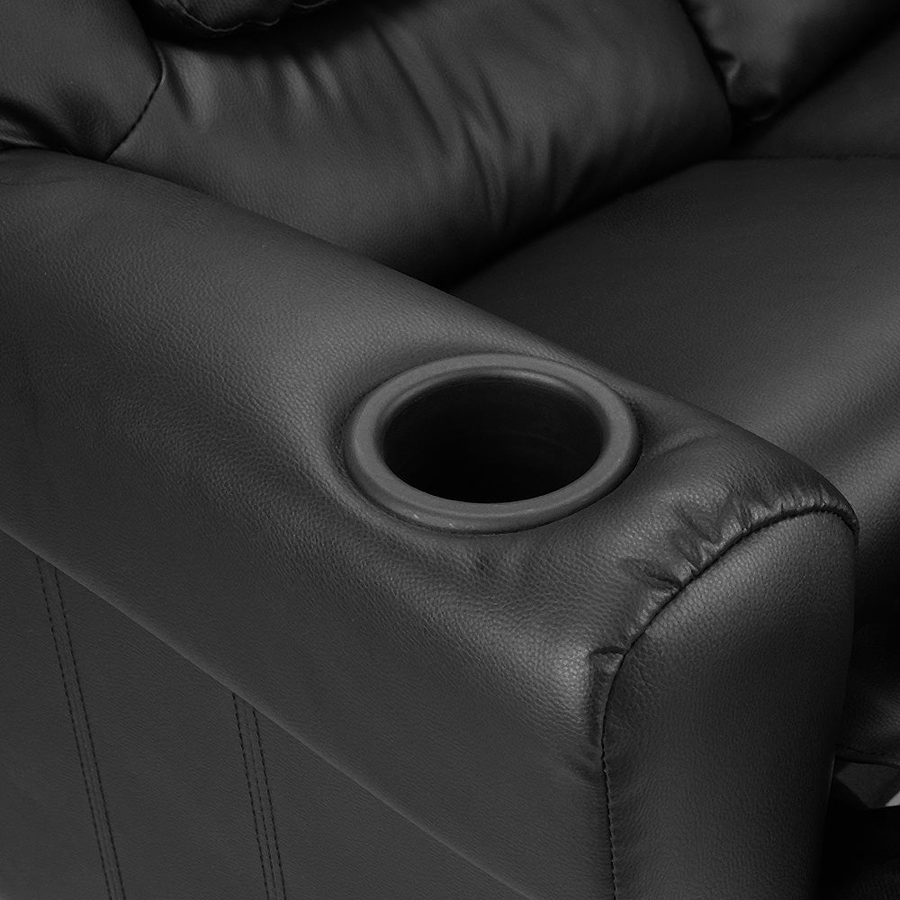 Keezi Kids Double Recliner Sofa, PU Leather