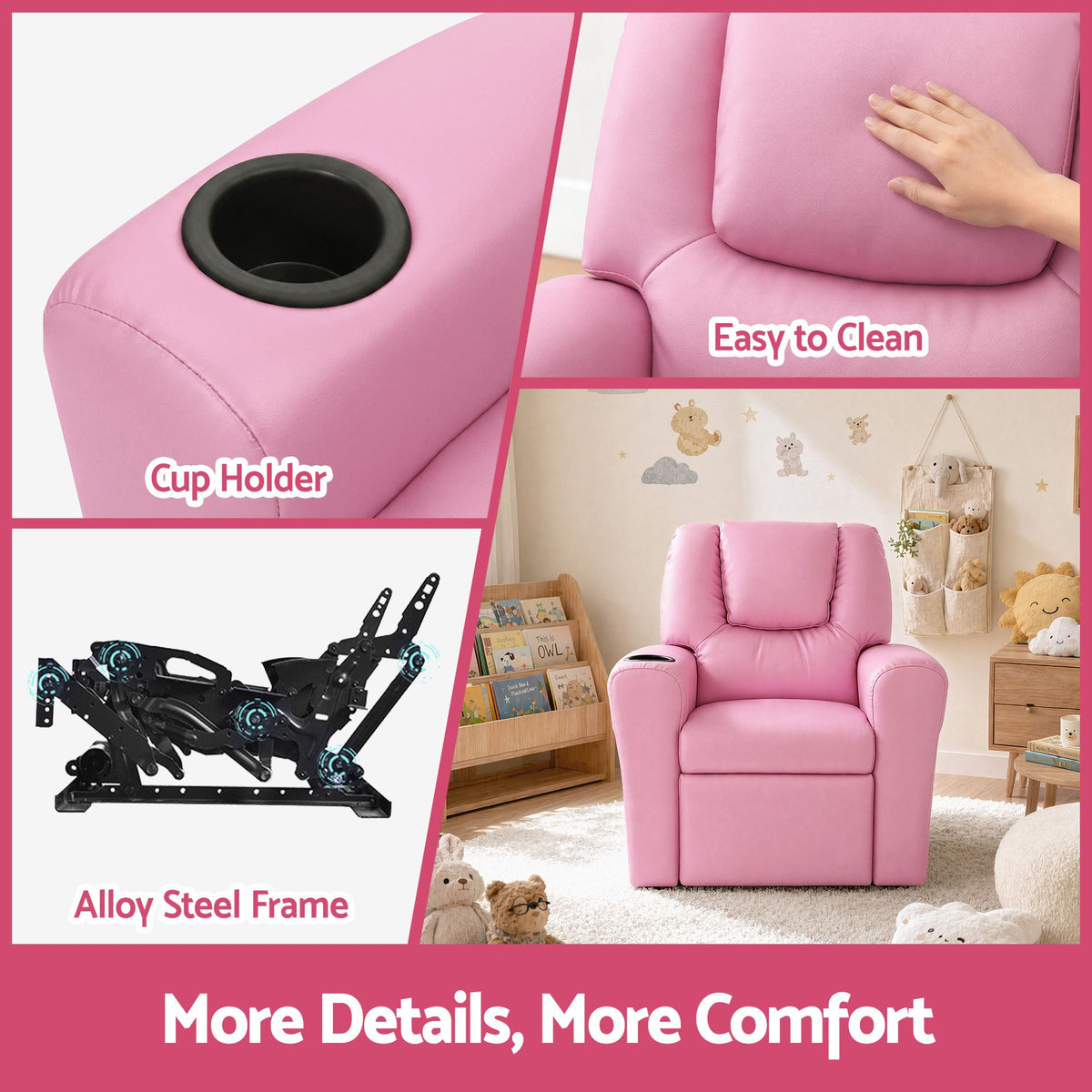 Keezi Kids Recliner Chair with Cup Holder