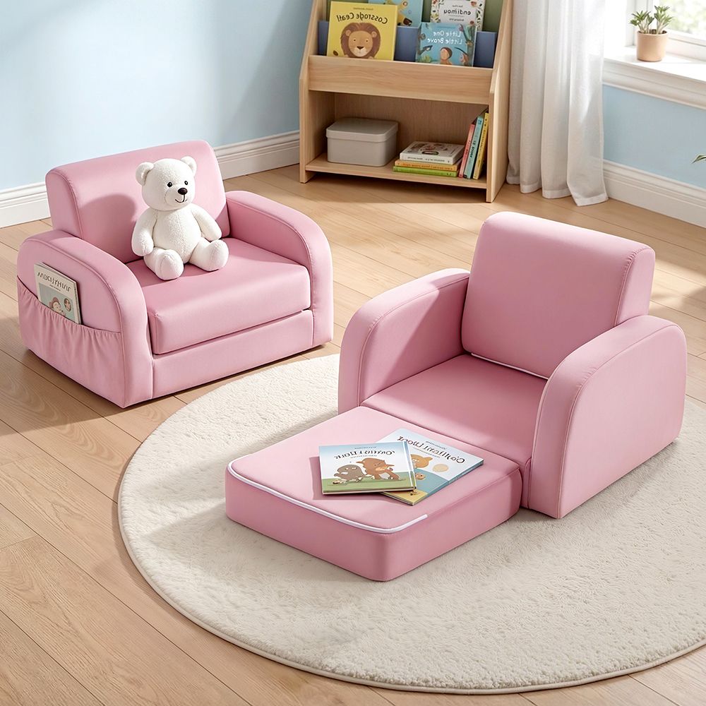 Keezi Kids Sofa 1 Seater Children Flip Open Couch Lounger Armchair