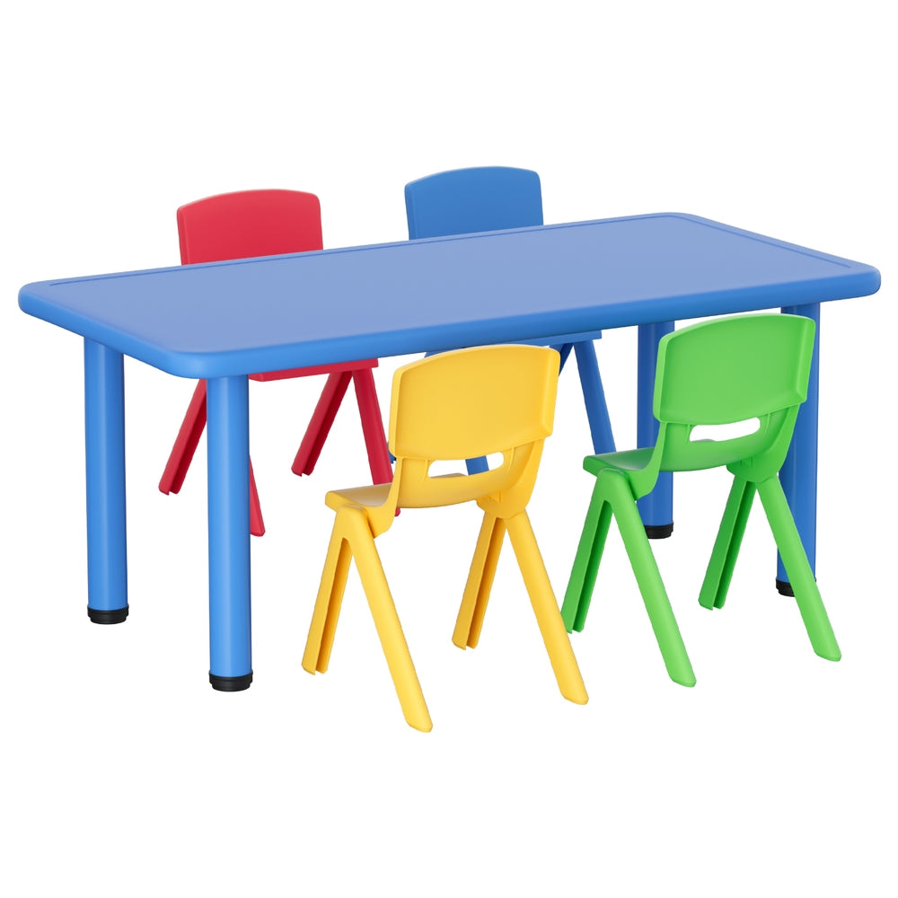 Keezi 5-Piece Kids Activity Table and 4 Chairs Set, 120 cm