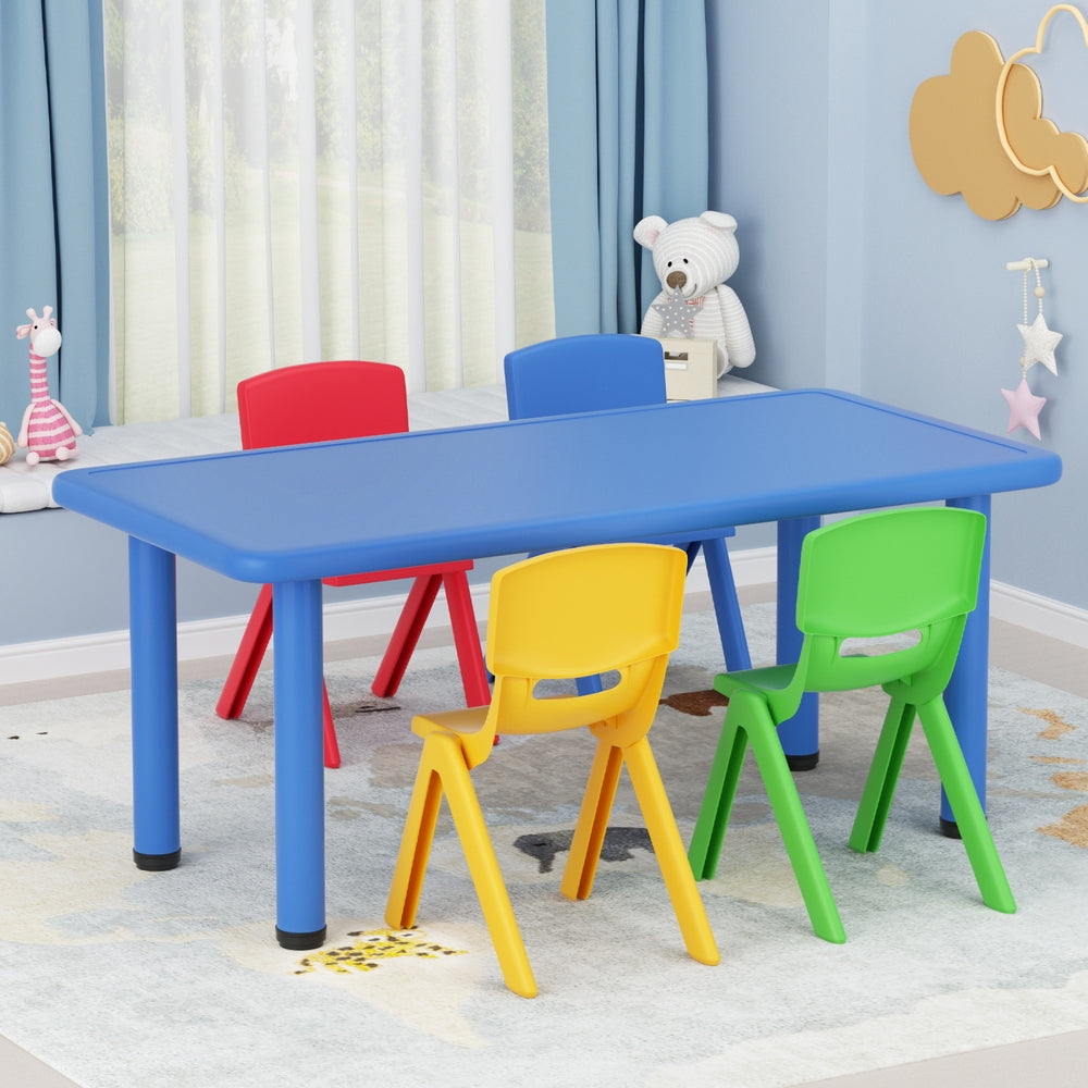 Keezi 5-Piece Kids Activity Table and 4 Chairs Set, 120 cm