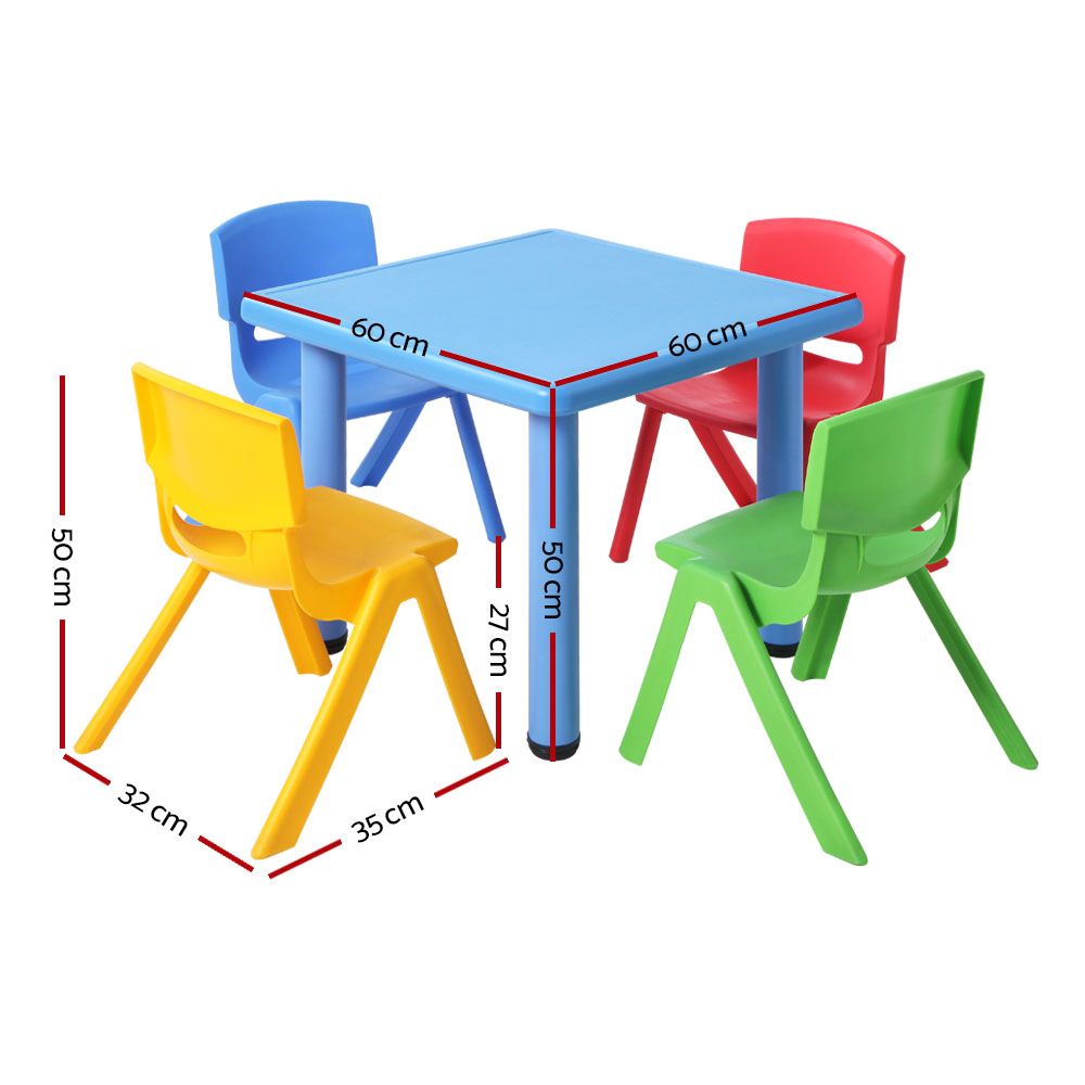 Keezi 5-Piece Kids Table and 4 Chairs Set