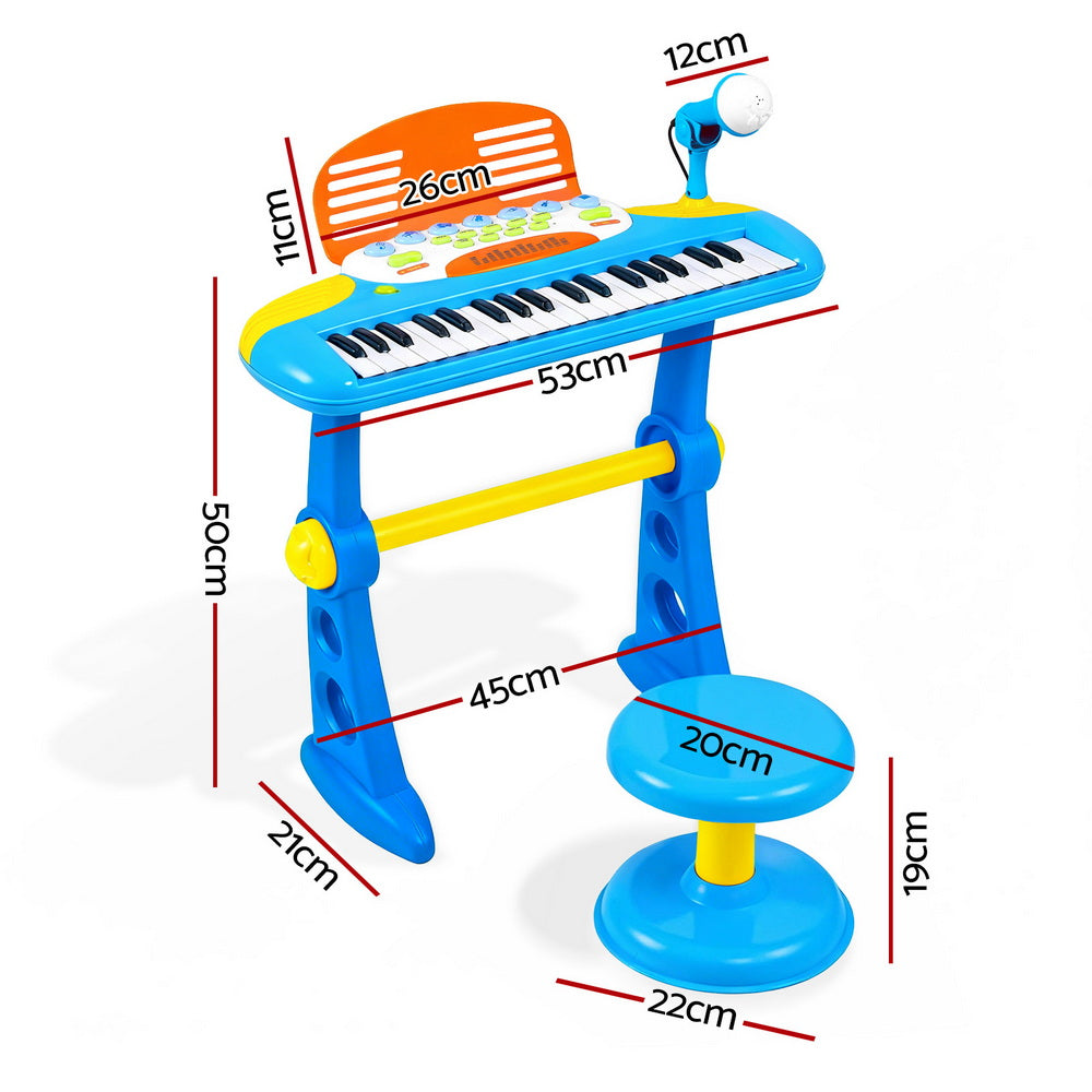 Keezi Kids Piano Keyboard 37 Keys Electronic Musical Instrument Set