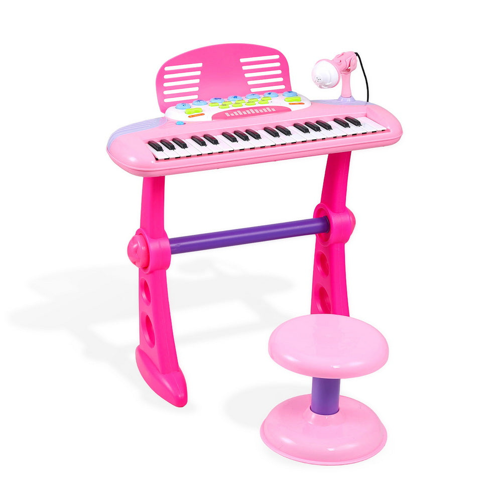Keezi 37 Key Kids Piano Keyboard Set, Pink