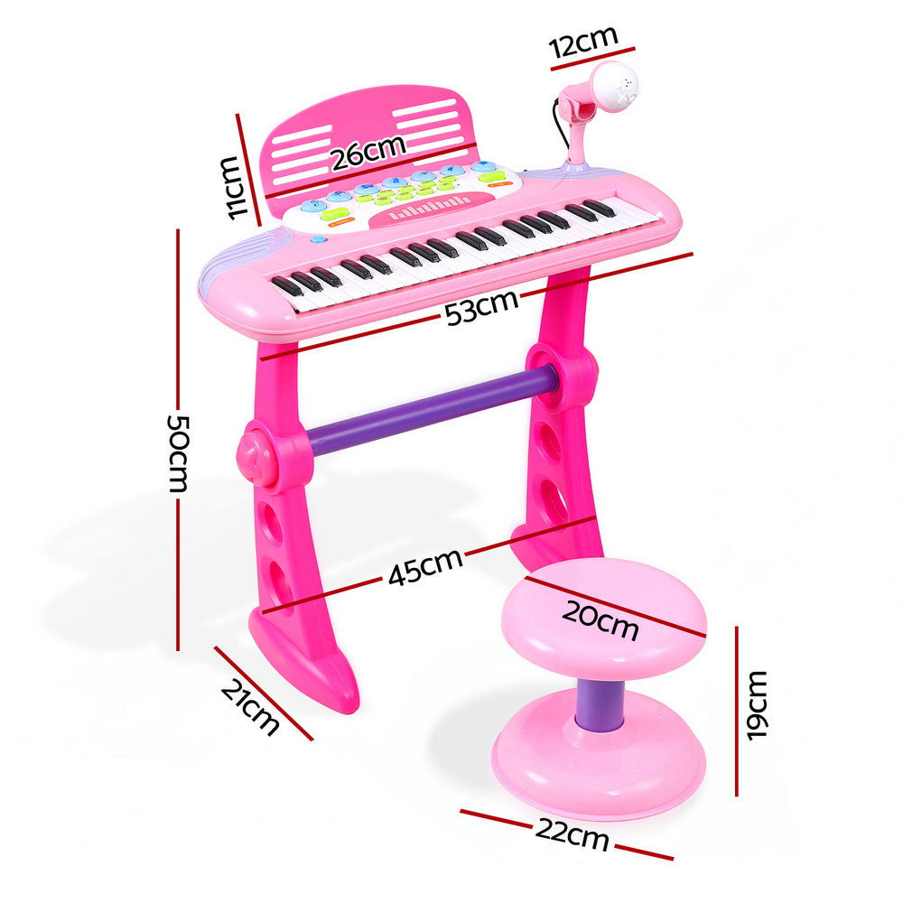 Keezi Kids Piano Keyboard 37 Keys Electronic Musical Instrument Set