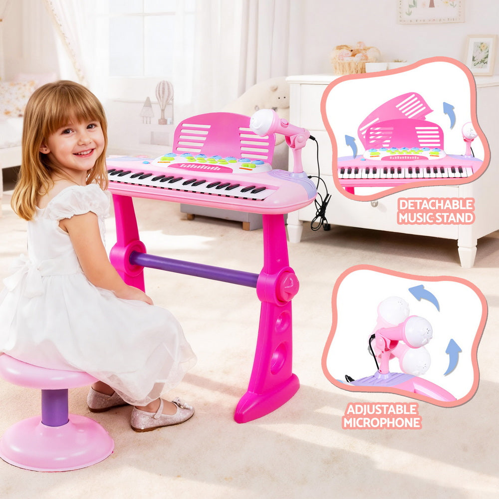 Keezi Kids Piano Keyboard 37 Keys Electronic Musical Instrument Set