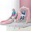 Keezi Kids Slide Swing Set Basketball Hoop Outdoor Playground Toys