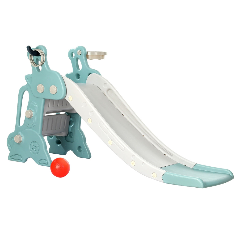 Keezi Kids Slide Set Basketball Hoop Ring Outdoor Playground Toy Deer