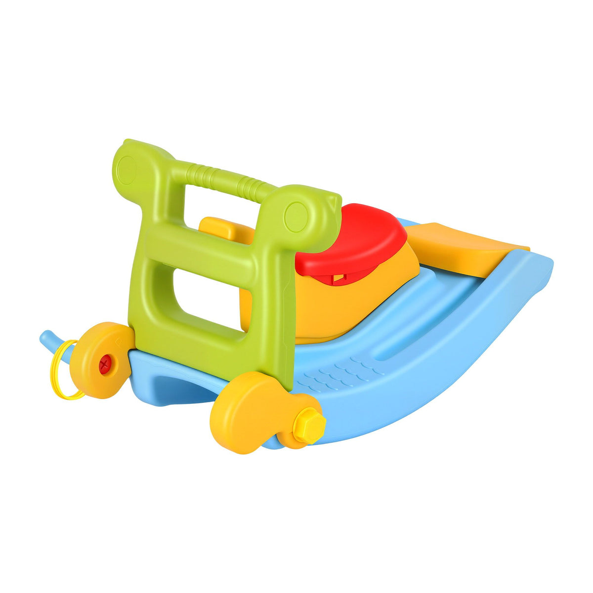 Keezi Kids Slide Set Toddler Indoor Playset Rocking Horse Ring Toss