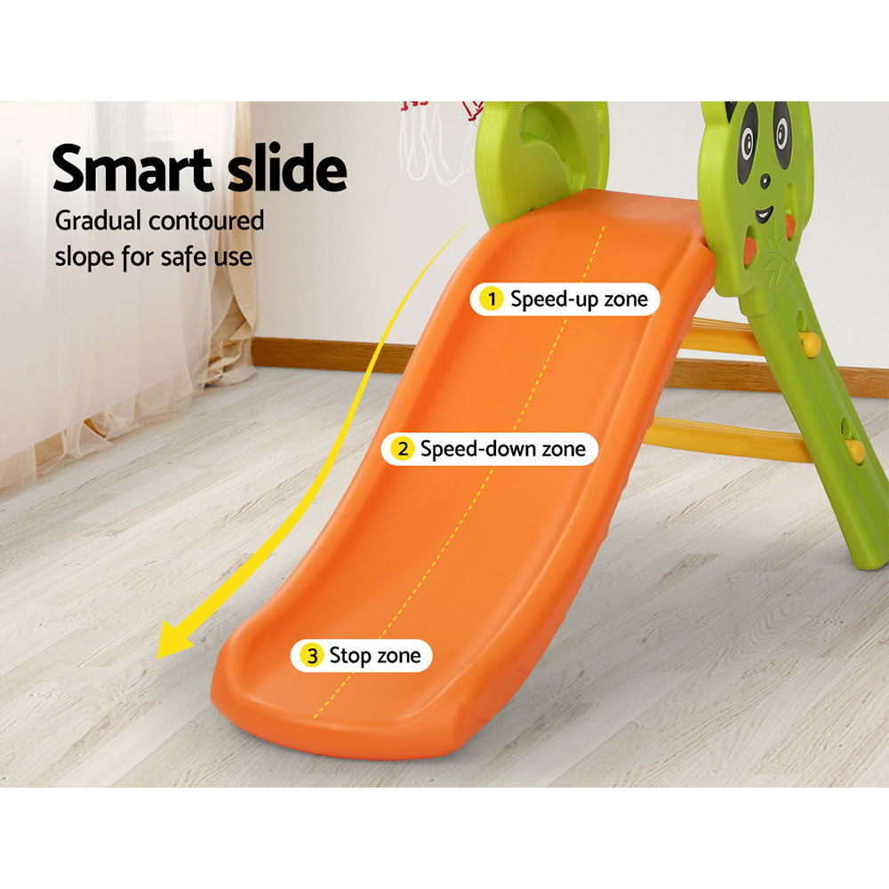 Keezi Kids Slide Set Basketball Hoop Indoor Outdoor Playground Toys