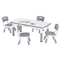 Keezi Height Adjustable Kids Table and 4 Chairs Set
