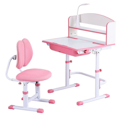 Keezi Kids Study Desk and Chair Set, Pink