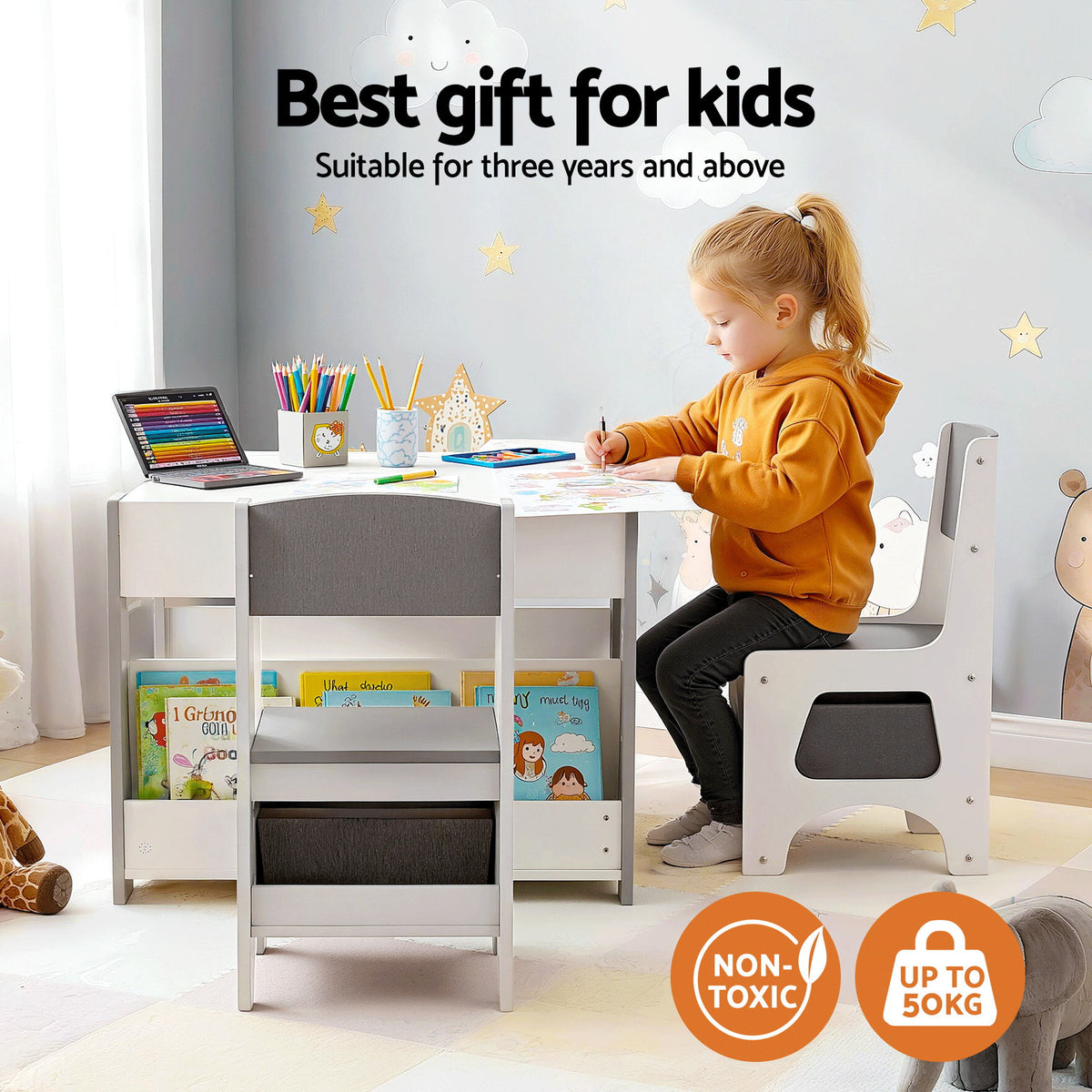 Keezi Kids Table and Chair Set