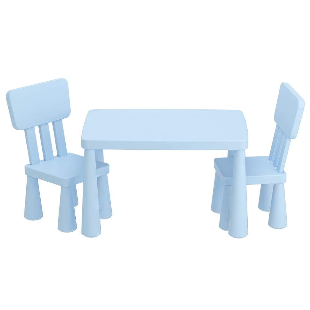 Keezi Kids Plastic Table and 2 Chairs Set