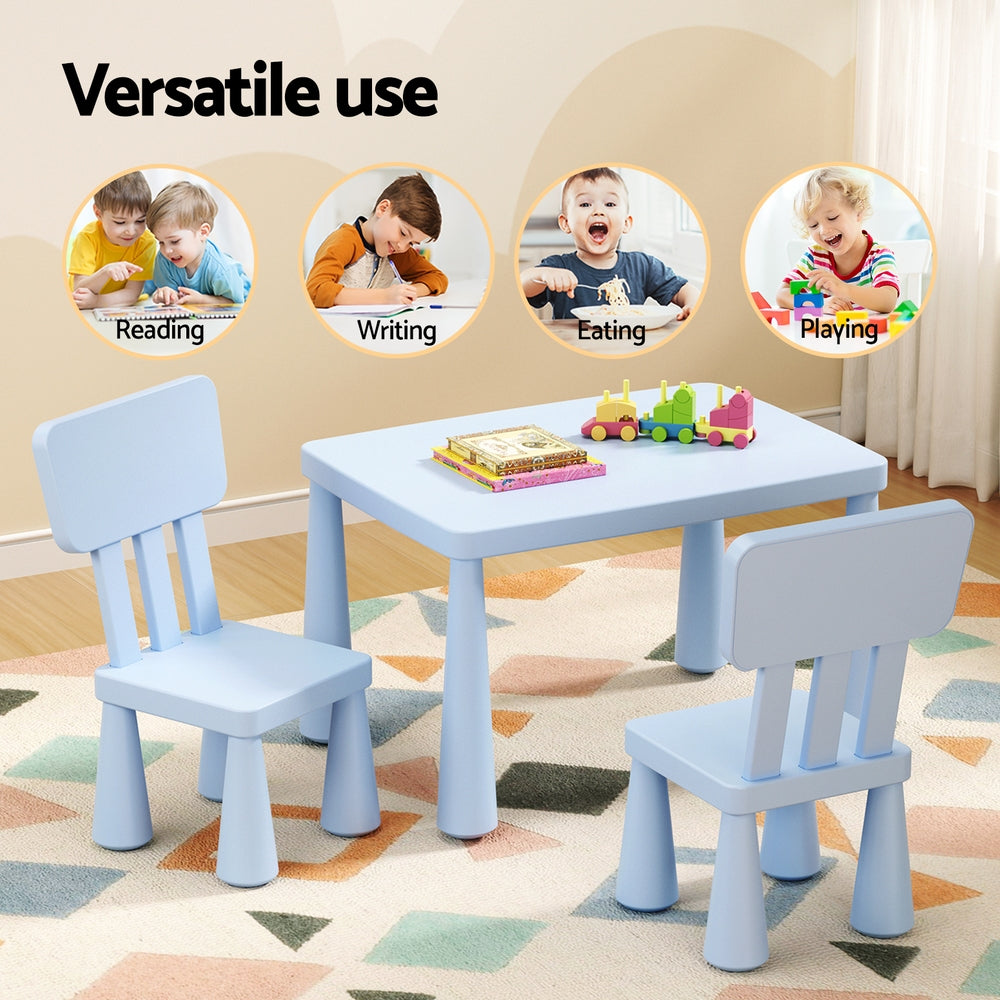 Keezi Kids Plastic Table and 2 Chairs Set