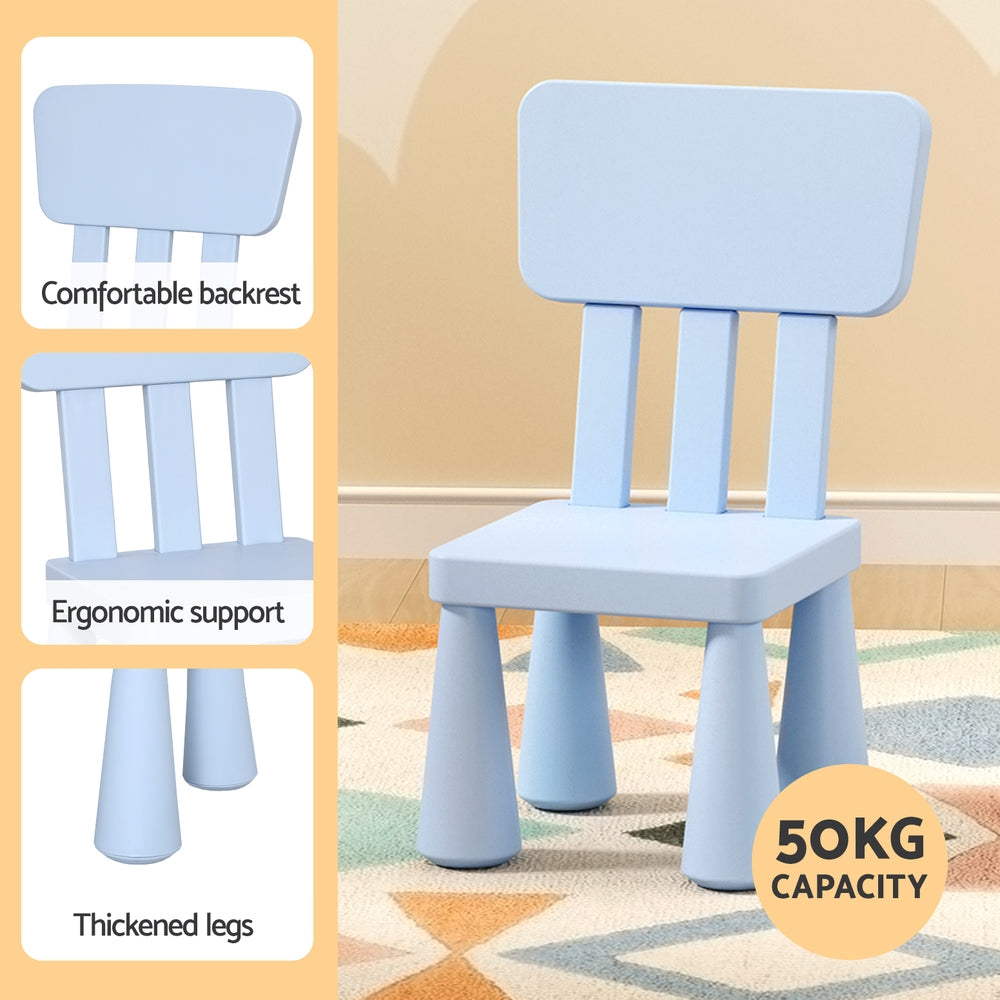 Keezi Kids Plastic Table and 2 Chairs Set
