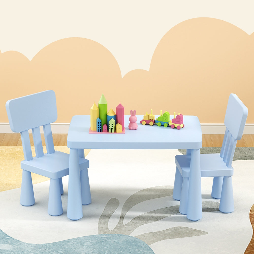 Keezi Kids Plastic Table and 2 Chairs Set