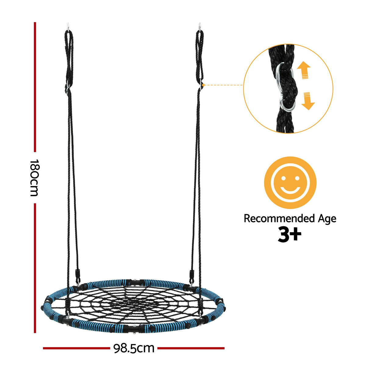 Gardeon Tree Swing Net Hammock 98.5cm