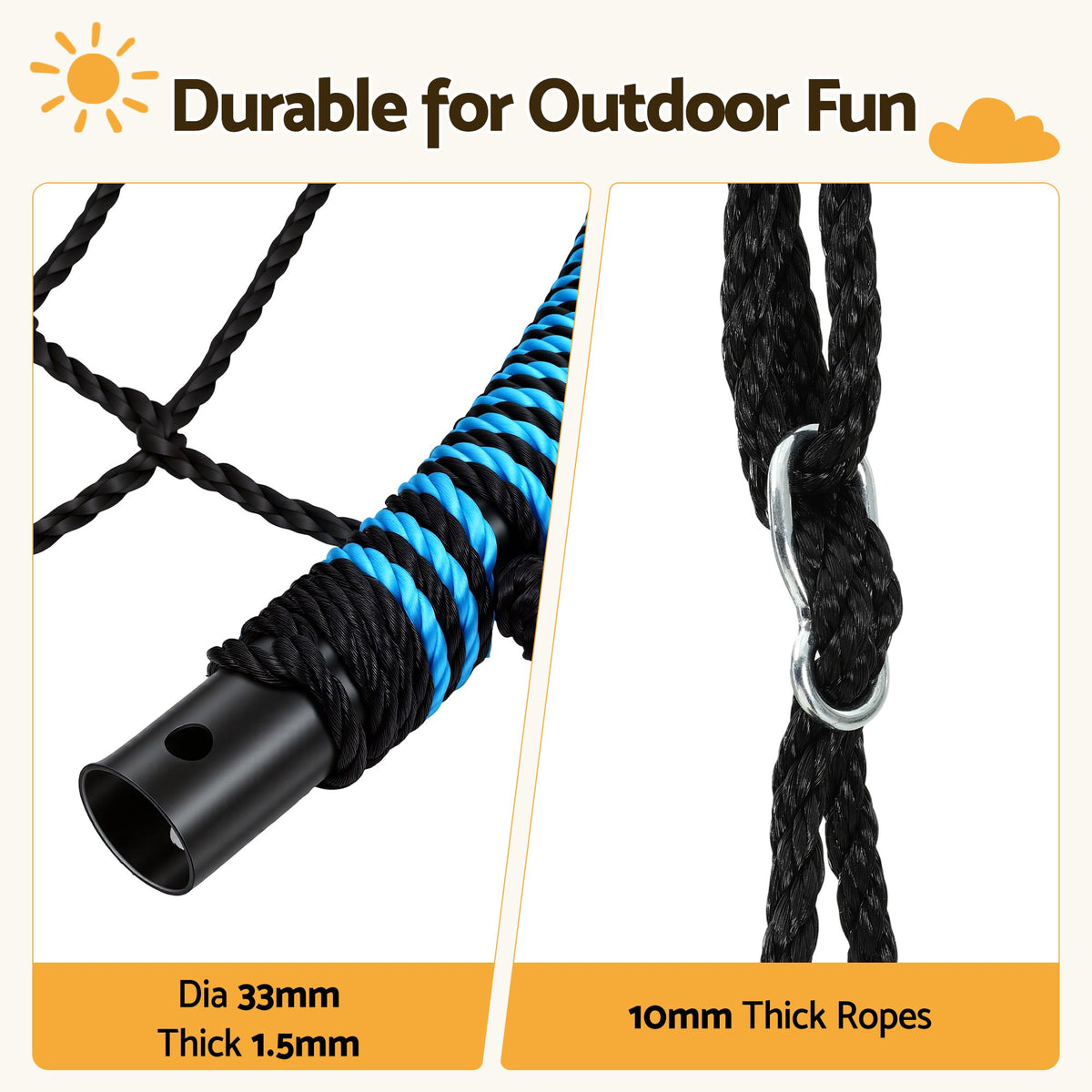 Gardeon Tree Swing Net Hammock 98.5cm