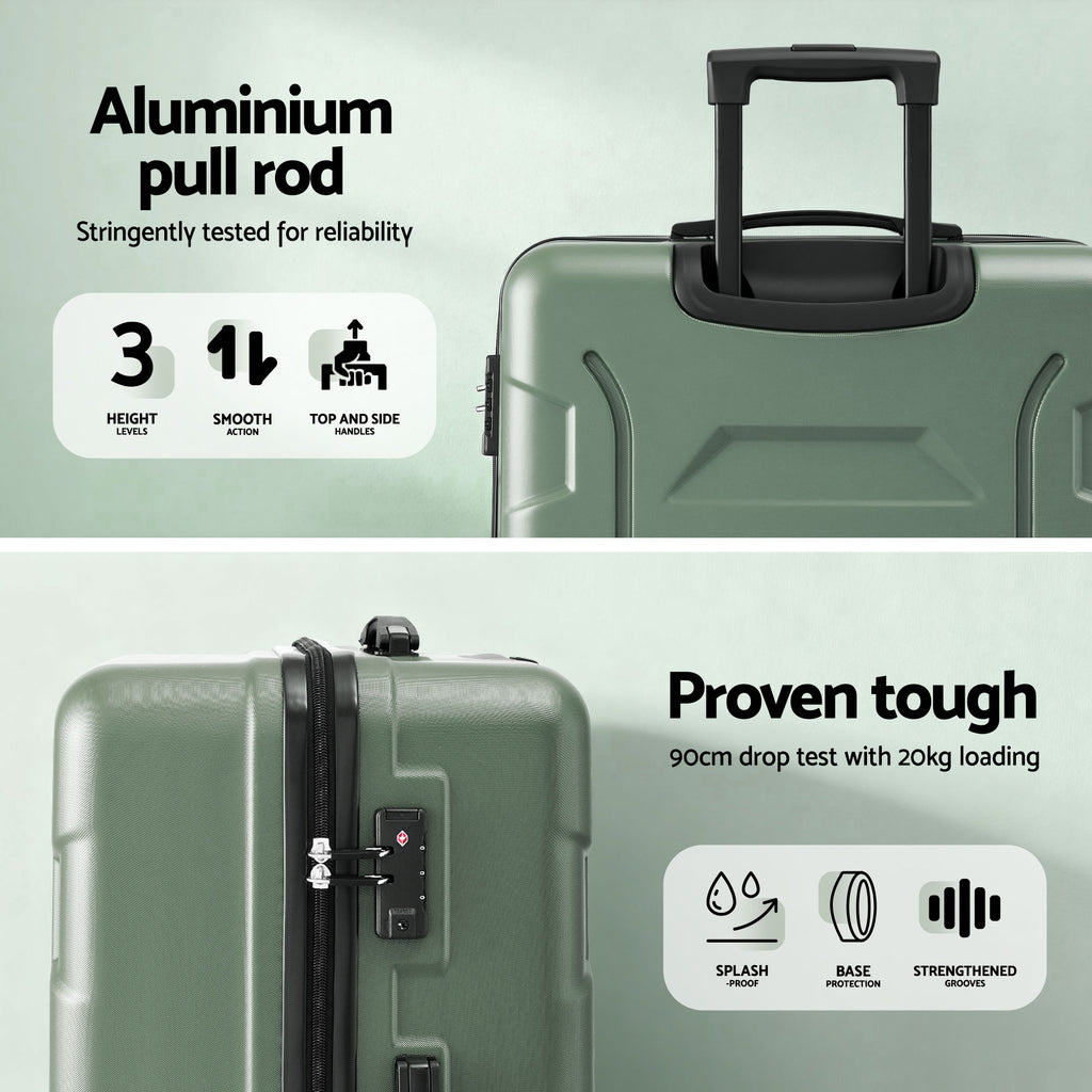 Wanderlite 3pcs Luggage Suitcase Set Trolley Travel TSA Lightweight
