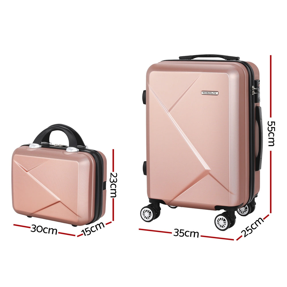 Wanderlite 2Set 20 Inch Luggage Case with 12 Inch Handheld