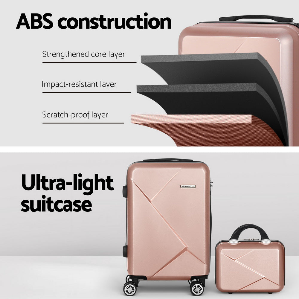 Wanderlite 2Set 20 Inch Luggage Case with 12 Inch Handheld