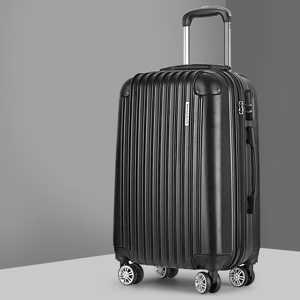 Wanderlite 20 Inch Luggage with Zipper Lock Carry On Hard Shell