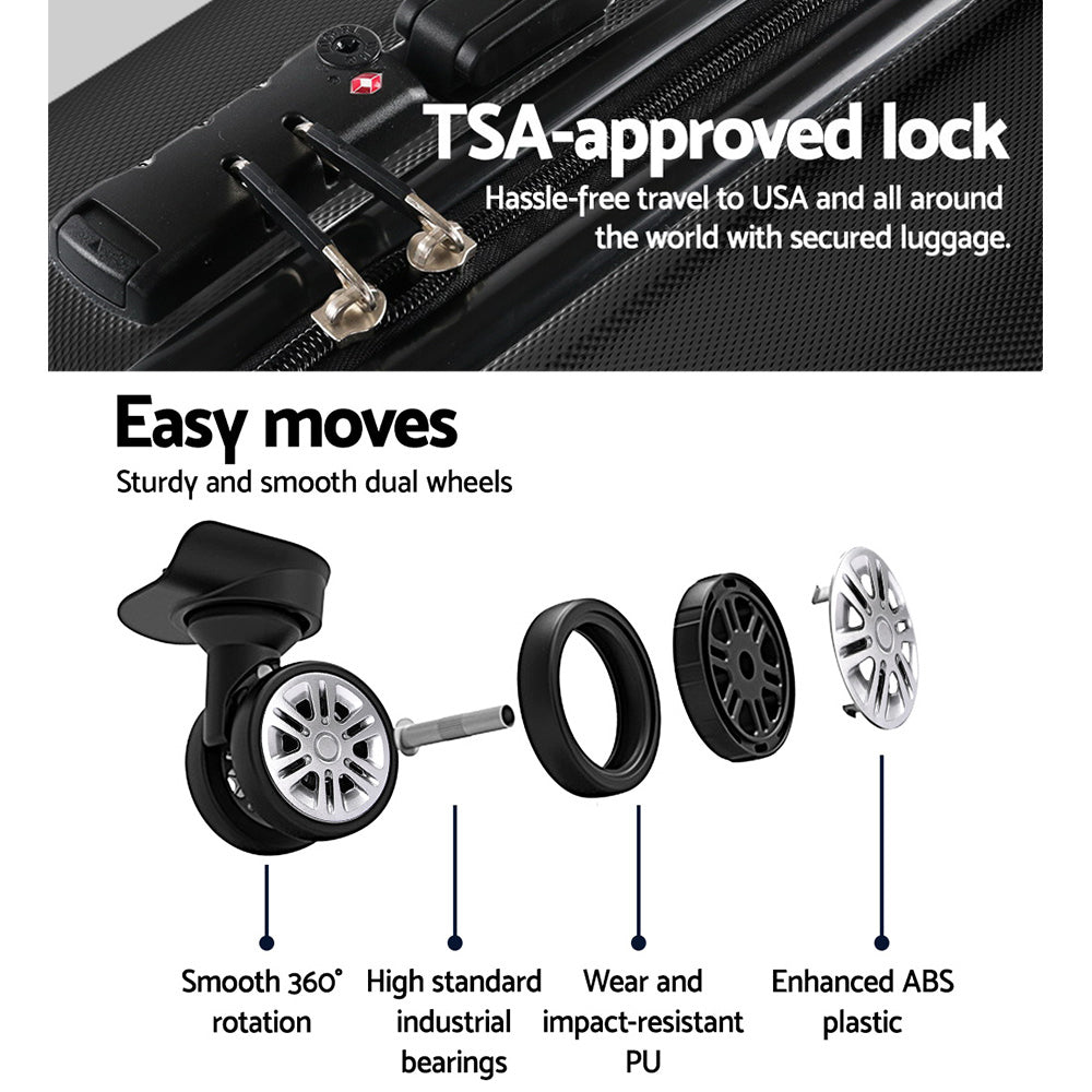 Wanderlite 24 Inch Luggage with TSA Lock Spinner Travel Suitcase