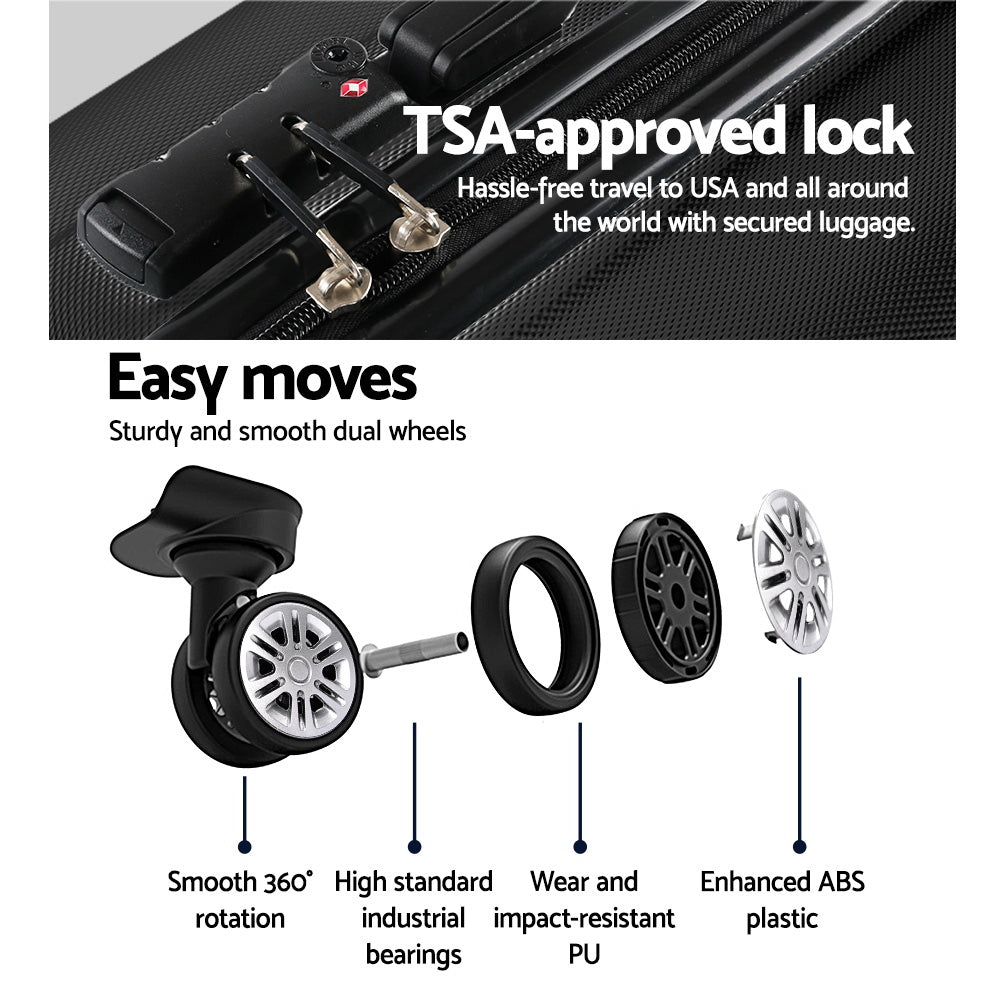 Wanderlite 28 Inch Luggage with TSA Lock Spinner Carry On Hard