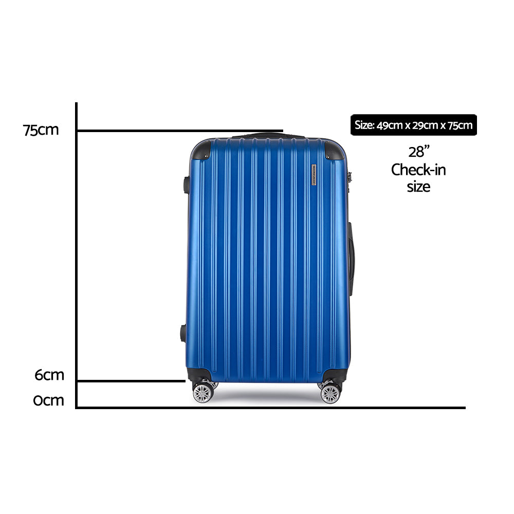 Wanderlite 28 Inch Luggage with TSA Lock Spinner Carry On Hard Shell