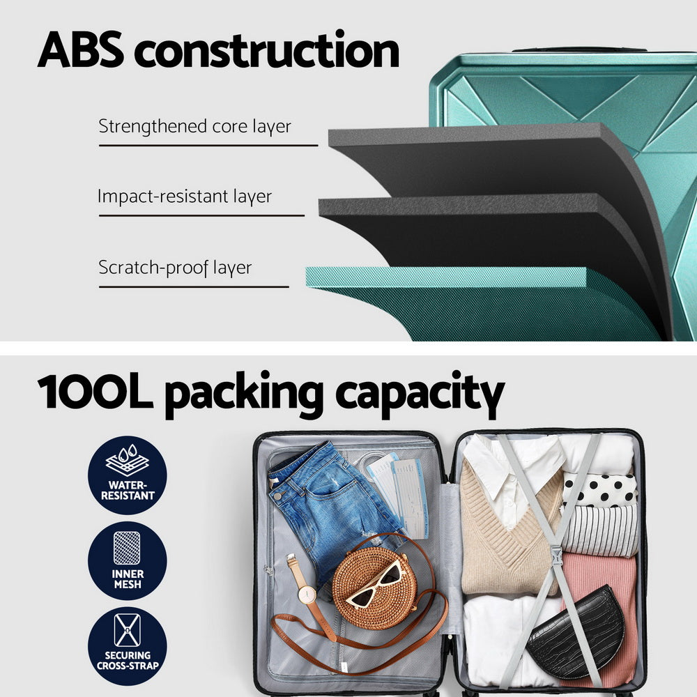 Wanderlite 28-inch Luggage Set with TSA Lock�ABS Hard Shell