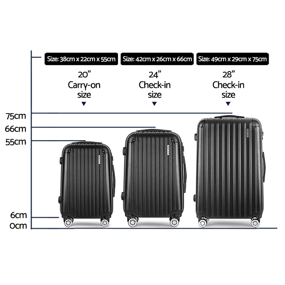 Wanderlite 3 Set Luggage 20-24-28 Inch