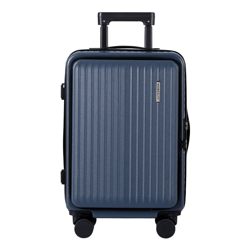 Wanderlite 20" Luggage Suitcase Front Pocket Travel Carry On Dual TSA