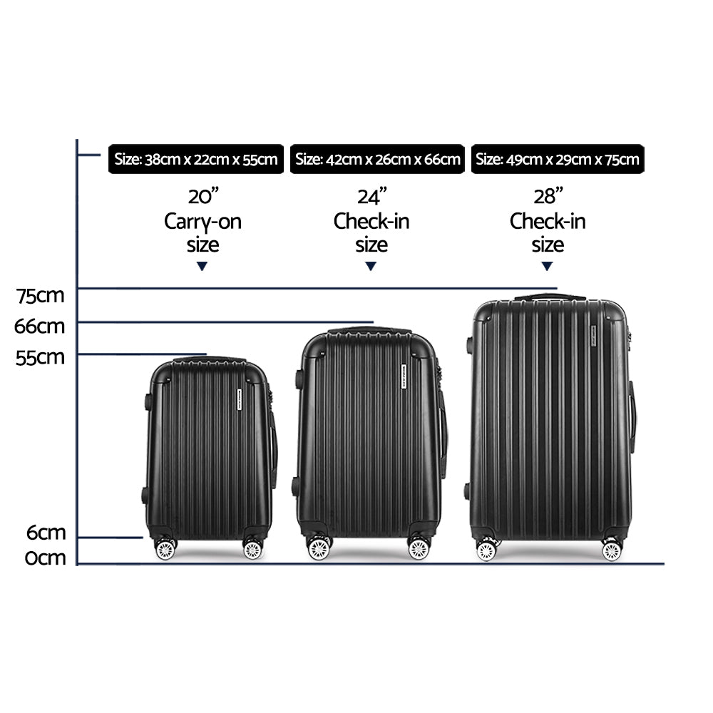 Wanderlite 3 Set Luggage 20-24-28 Inch