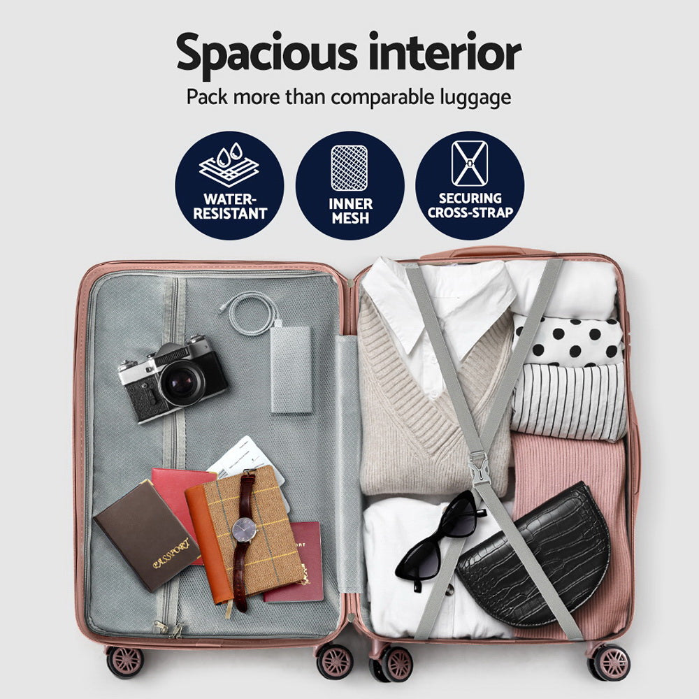 Wanderlite 3 Set Luggage 20-24-28 Inch Suitcase
