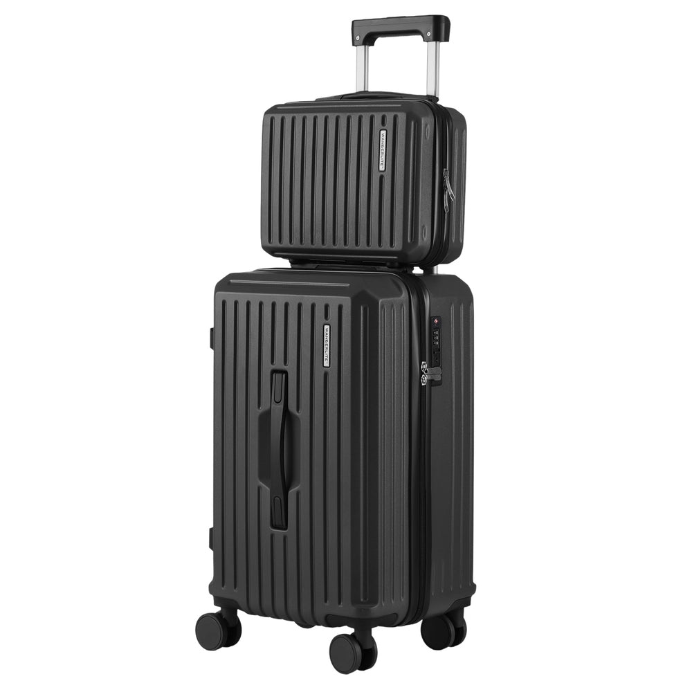 Wanderlite 2pcs Trunk Luggage Suitcase Travel Carry On TSA Lock 12"