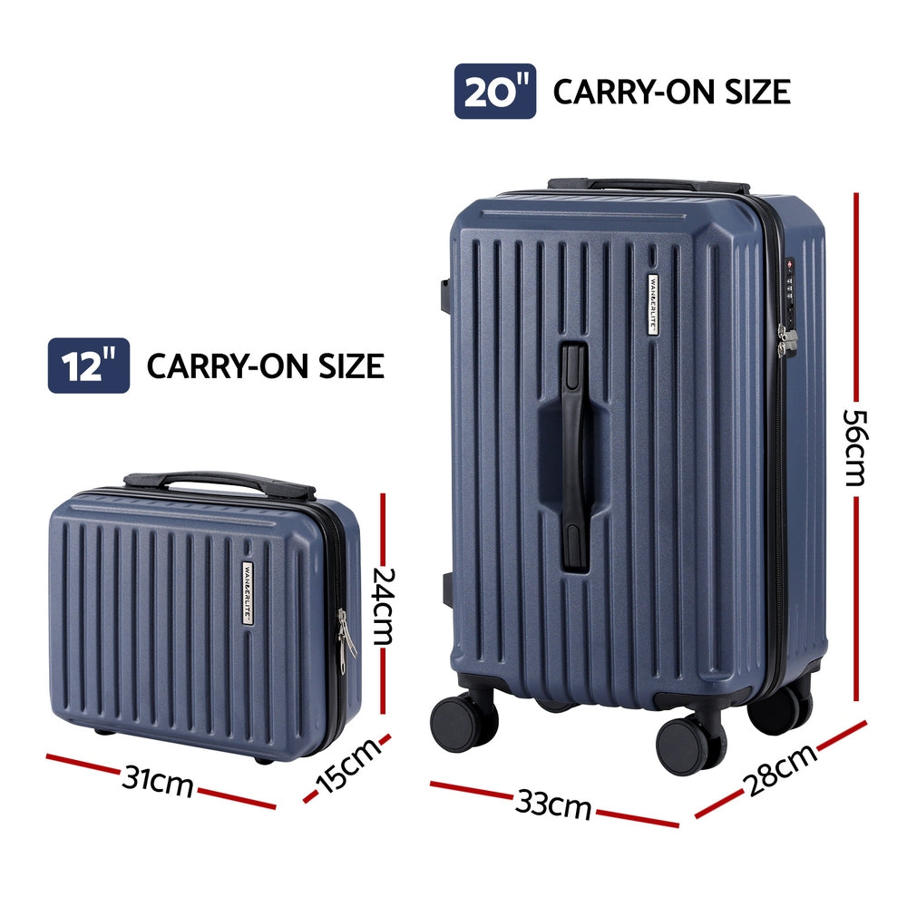 Wanderlite 2PCS Trunk Luggage Suitcase Travel Carry On TSA Lock