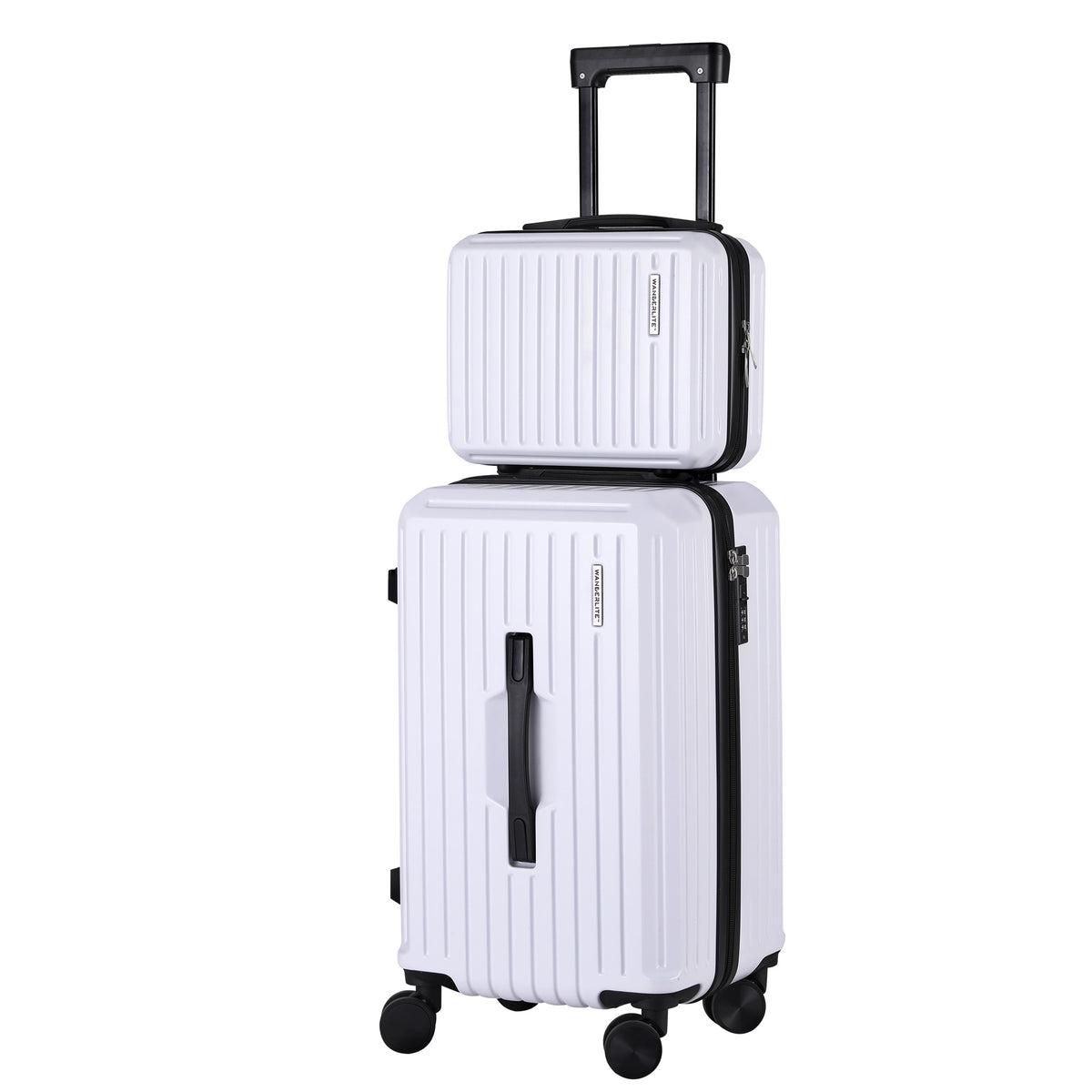 Wanderlite 12 and 20 Inch Trunk Luggage Set, White