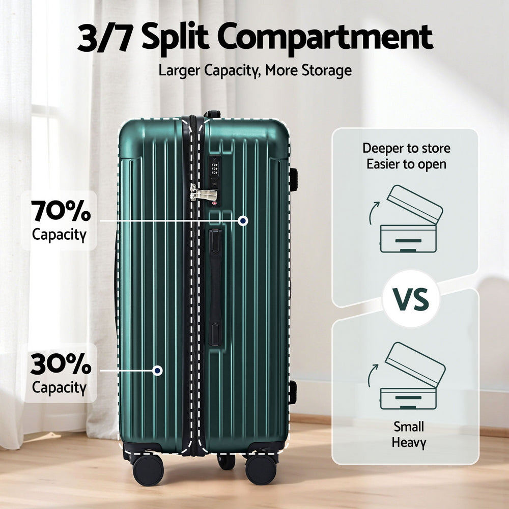Wanderlite 28 Inch Trunk Luggage, Green, Type C Port, photo 4 of 6