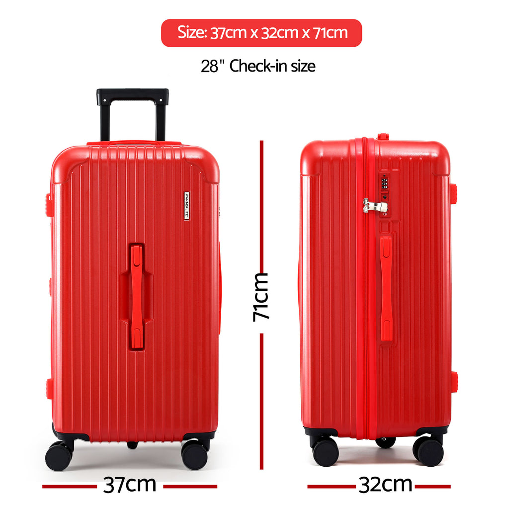 Wanderlite 28" Trunk Luggage Suitcase Travel 5 Wheels Type-C